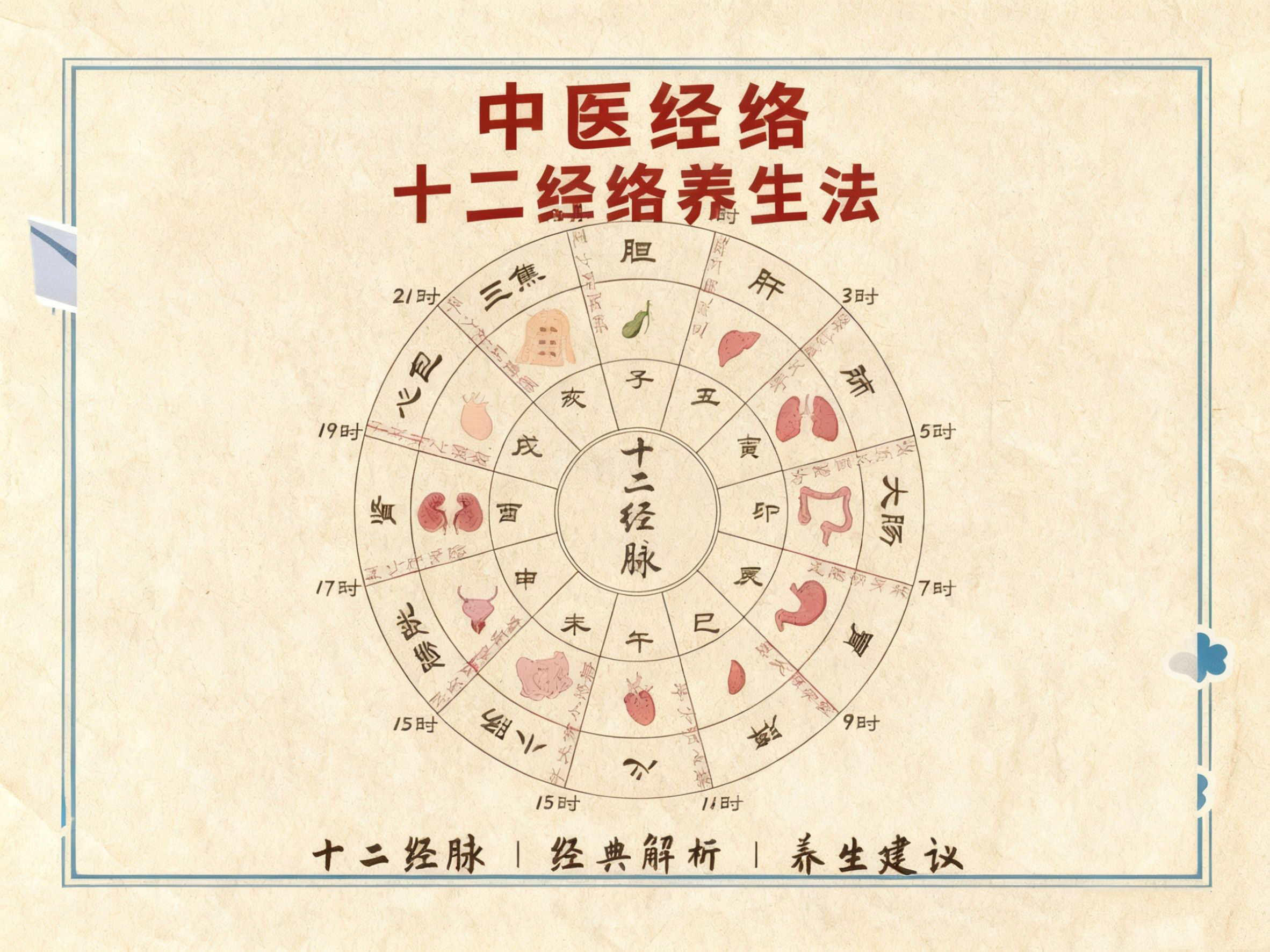 中医养生：十二经络堵塞疼痛对照表