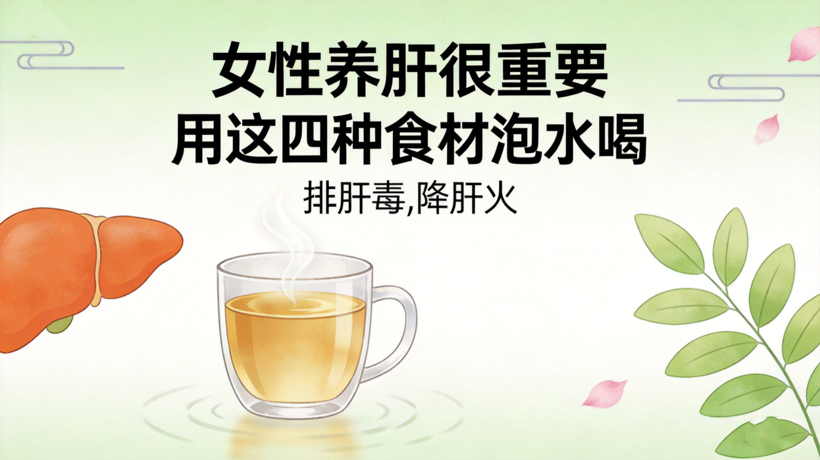 女性养肝很重要 用这四种食材泡水喝,排肝毒,降肝火