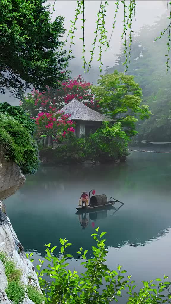 人生来去一场空，功名利禄浮云中。