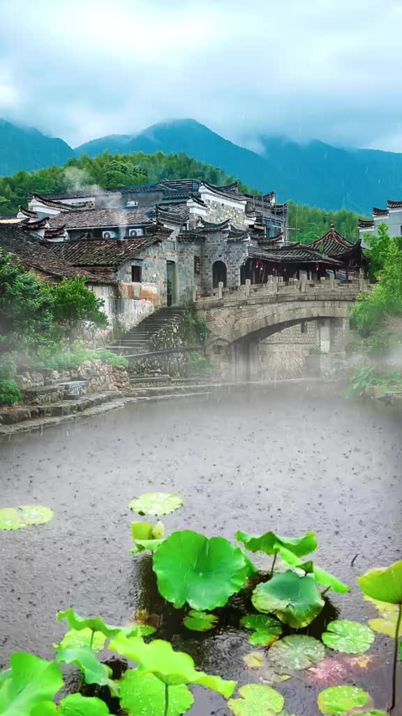 总觉得落雨的江南最温柔。像极了诗人笔下的：“若问闲情都几许