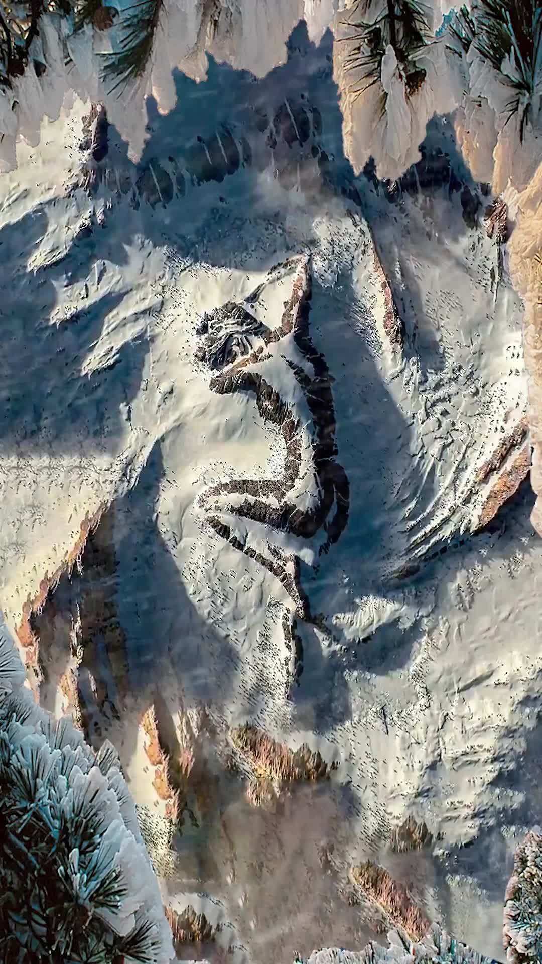 00002 风雪中的冈仁波齐美女山，据说已形成上亿年，